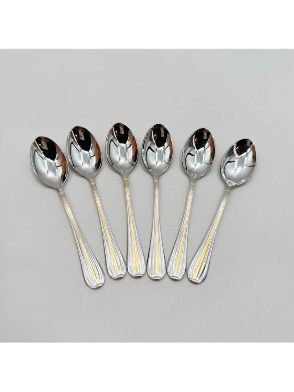 6 PC Demitasse Espresso Spoons Mini Small Coffee Spoon 18/10 Stainless 4.5"
